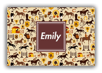 Thumbnail for Personalized Horses Canvas Wrap & Photo Print VI - Square Nameplate - Front View