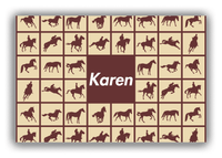 Thumbnail for Personalized Horses Canvas Wrap & Photo Print VII - Horses Squared - Brown Background - Front View