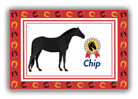 Thumbnail for Personalized Horses Canvas Wrap & Photo Print IX - Black Horse - Front View