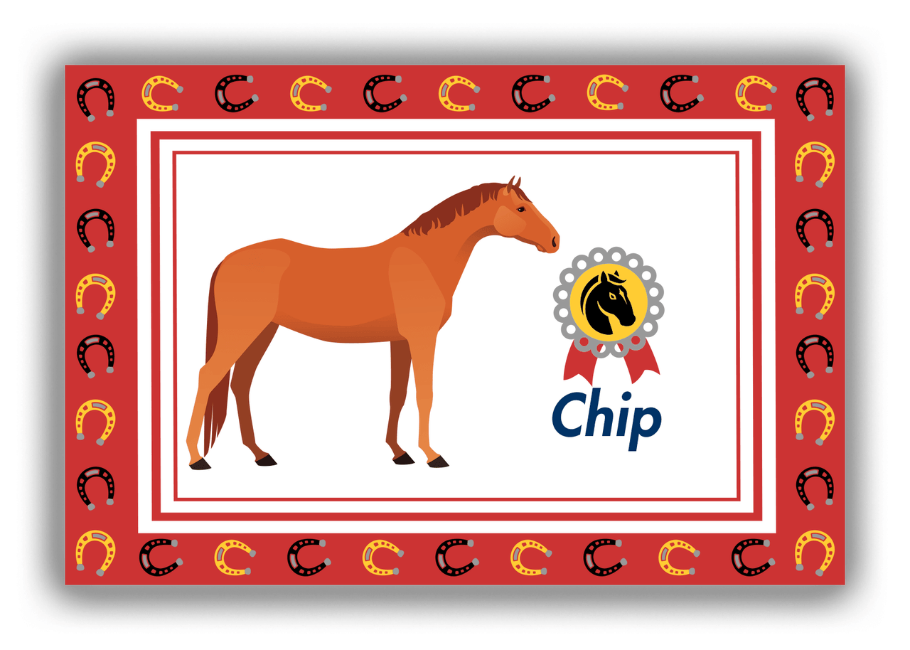 Personalized Horses Canvas Wrap & Photo Print IX - Chestnut Horse - Front View