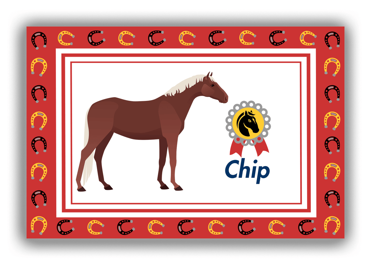 Personalized Horses Canvas Wrap & Photo Print IX - Flaxen Chestnut Horse - Front View