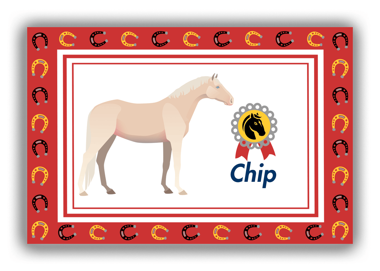 Personalized Horses Canvas Wrap & Photo Print IX - Cremello Horse - Front View