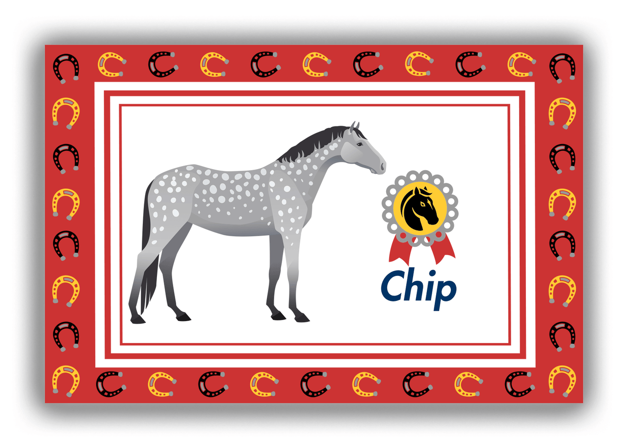 Personalized Horses Canvas Wrap & Photo Print IX - Dapple Grey Horse - Front View