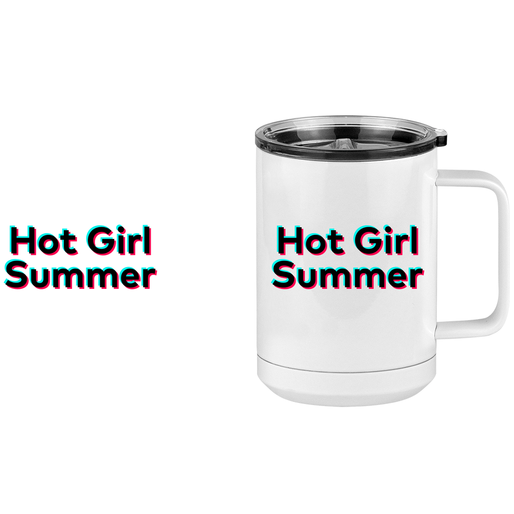 Hot Girl Summer Coffee Mug Tumbler with Handle (15 oz) - TikTok Trends - Design View
