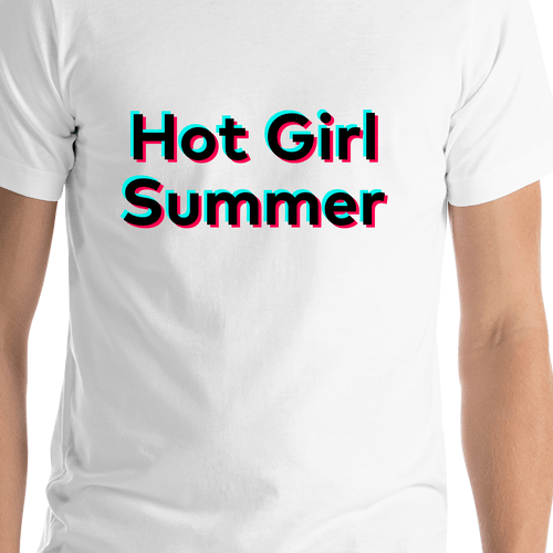 Hot Girl Summer T-Shirt - White - TikTok Trends - Shirt Close-Up View