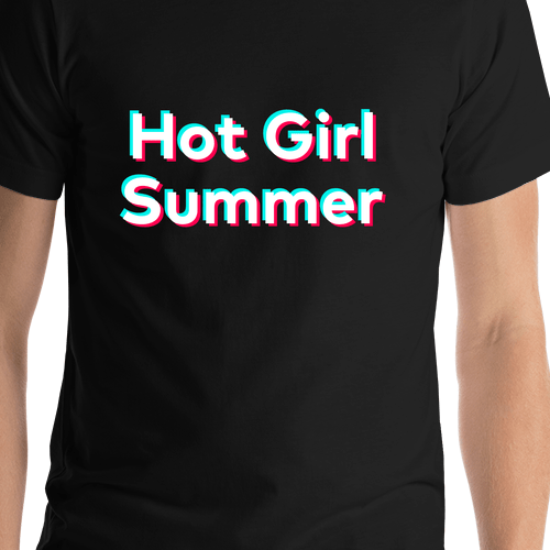 Hot Girl Summer T-Shirt - Black - TikTok Trends - Shirt Close-Up View