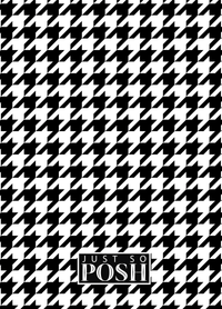 Thumbnail for Personalized Houndstooth I Journal - Black and White - Circle Nameplate - Back View
