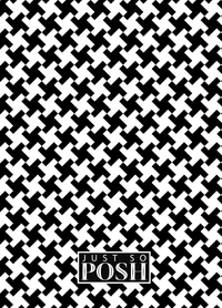 Thumbnail for Personalized Houndstooth II Journal - Black and White - Decorative Rectangle Nameplate - Back View