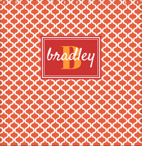 Thumbnail for Personalized Hourglass Shower Curtain - Orange - Rectangle Nameplate - Decorate View