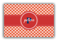 Thumbnail for Personalized Hourglass Canvas Wrap & Photo Print - Red with Circle Ribbon Nameplate - Front View
