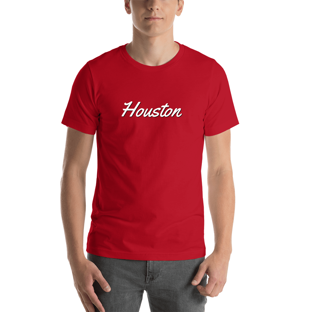 Personalized Houston T-Shirt - Red - Shirt View