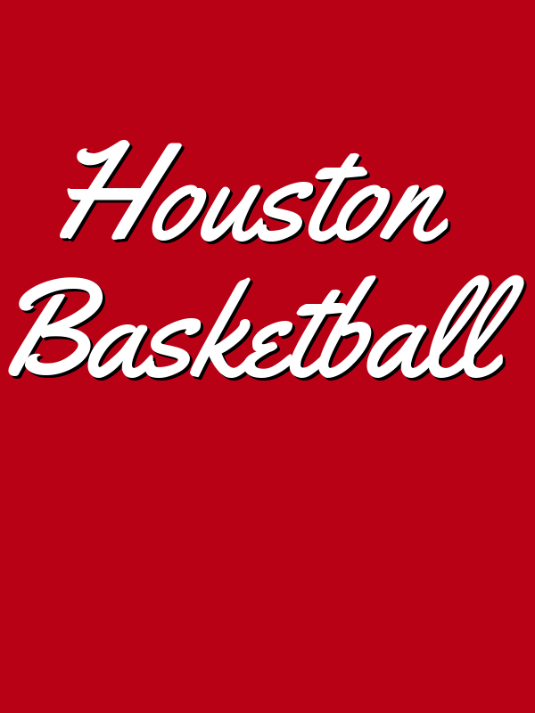 Personalized Houston Basketball T-Shirt - Red - Decorate View