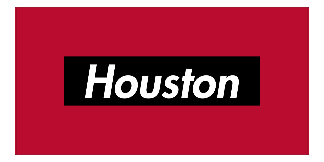 Personalized Houston Beach Towel - Front View