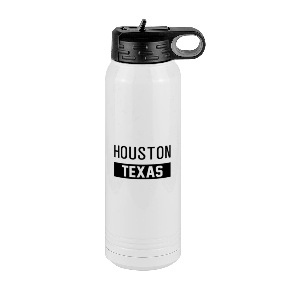 Personalized Houston Texas Water Bottle (30 oz) - Right View