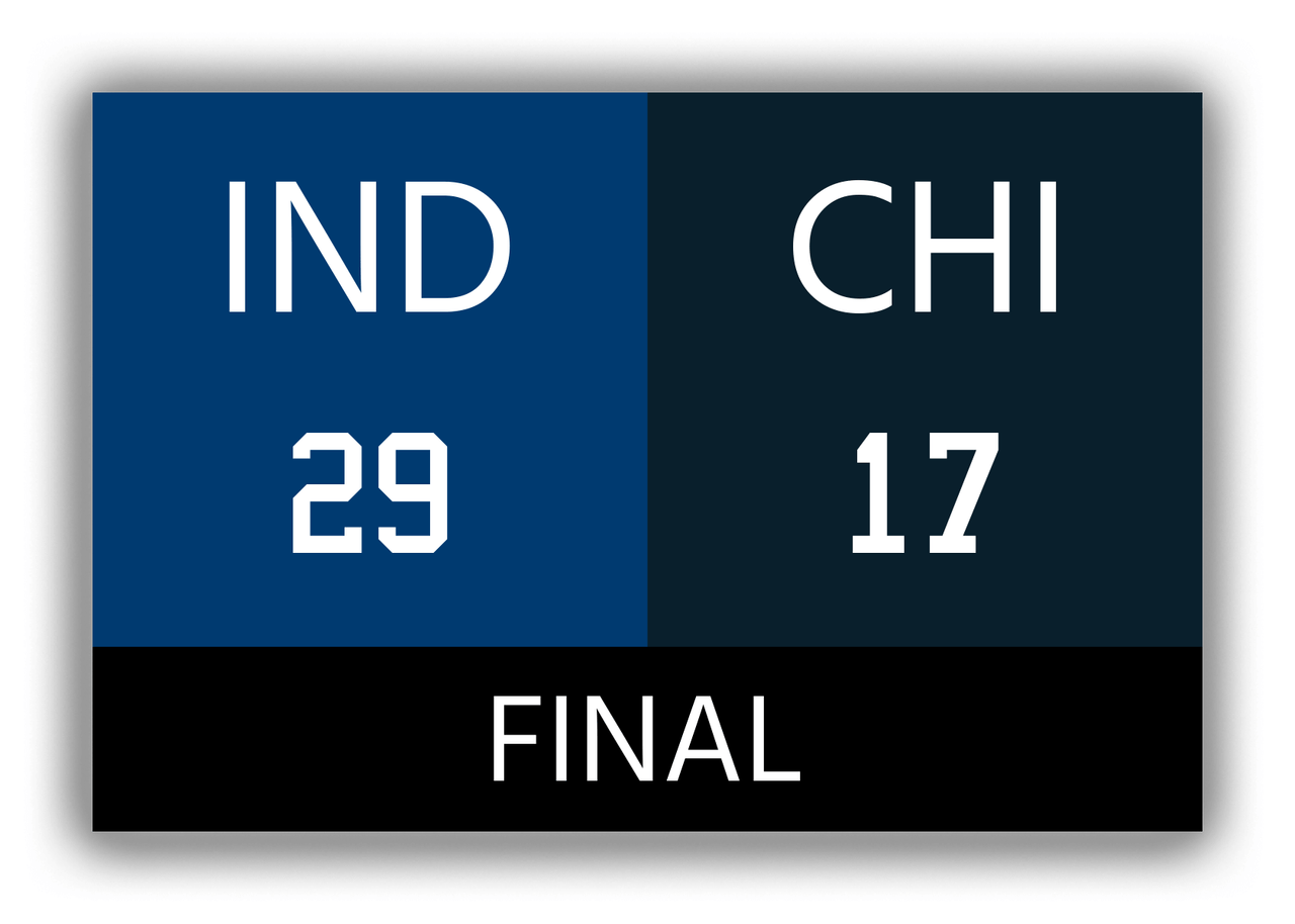 Indianapolis vs Chicago Canvas Wrap & Photo Print - 2006 2007 Football Championship - Front View