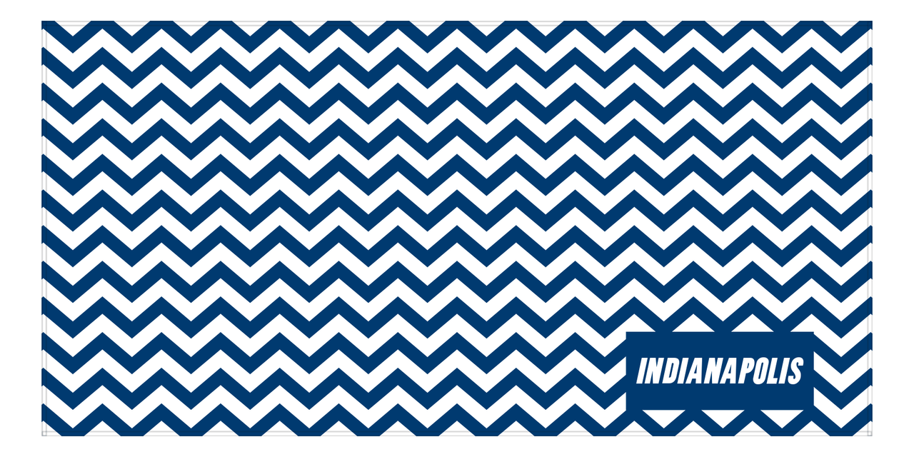 Personalized Indianapolis Chevron Beach Towel - Front View