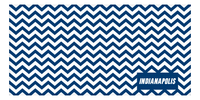 Thumbnail for Personalized Indianapolis Chevron Beach Towel - Front View