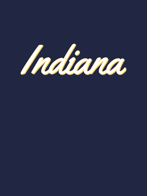 Personalized Indiana T-Shirt - Blue - Decorate View