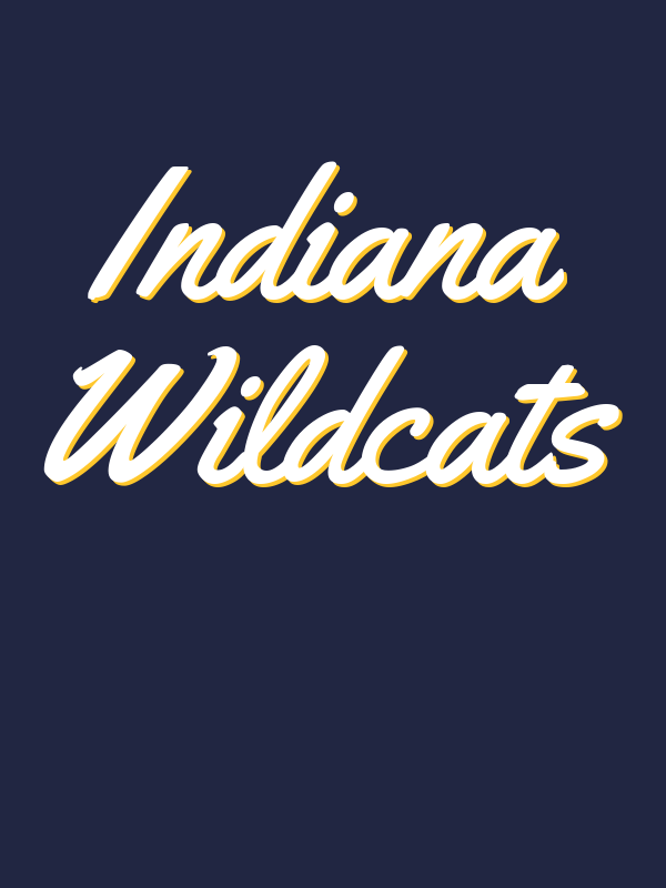 Personalized Indiana T-Shirt - Blue - Decorate View