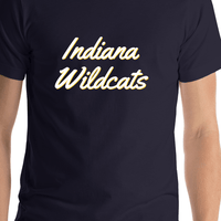 Thumbnail for Personalized Indiana T-Shirt - Blue - Shirt Close-Up View