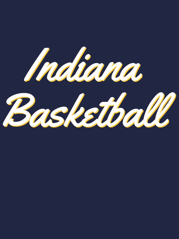 Personalized Indiana Basketball T-Shirt - Blue - Decorate View