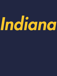 Thumbnail for Personalized Indiana T-Shirt - Blue - Decorate View
