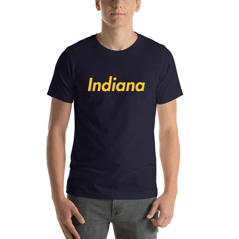 Personalized Indiana T-Shirt - Blue - Shirt View