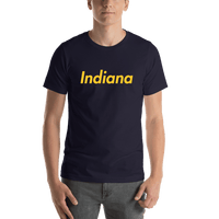 Thumbnail for Personalized Indiana T-Shirt - Blue - Shirt View