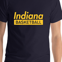Thumbnail for Indiana Basketball T-Shirt - Blue - Shirt Close-Up View