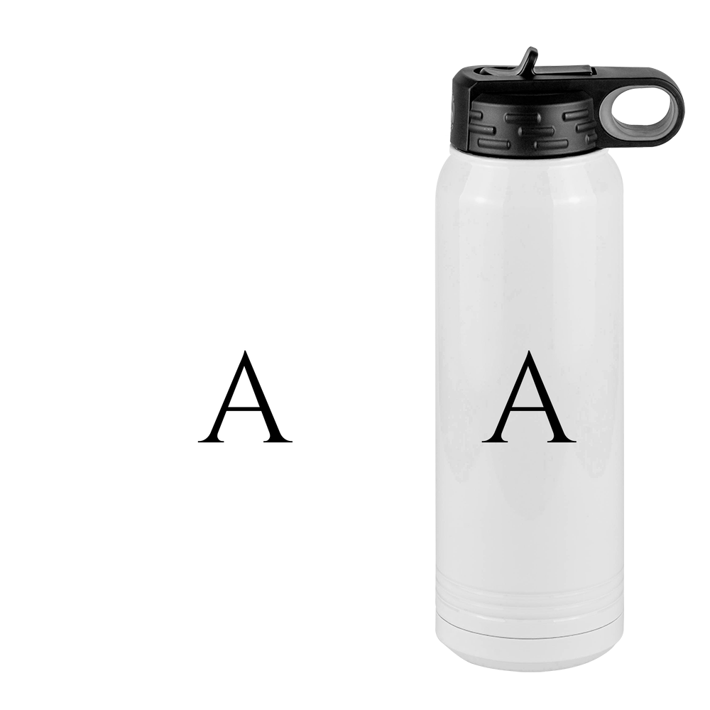 Personalized Initial Water Bottle (30 oz) - Design View