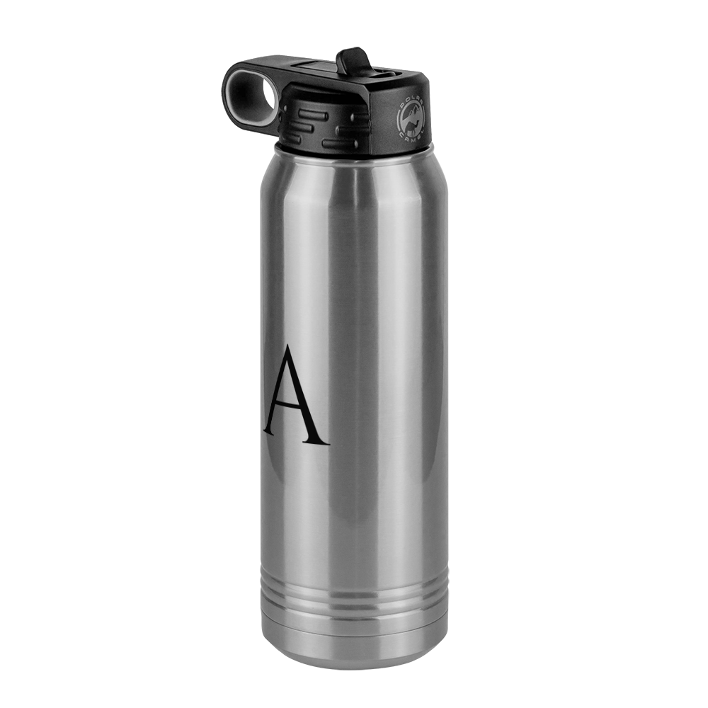 Personalized Initial Water Bottle (30 oz) - Front Left View