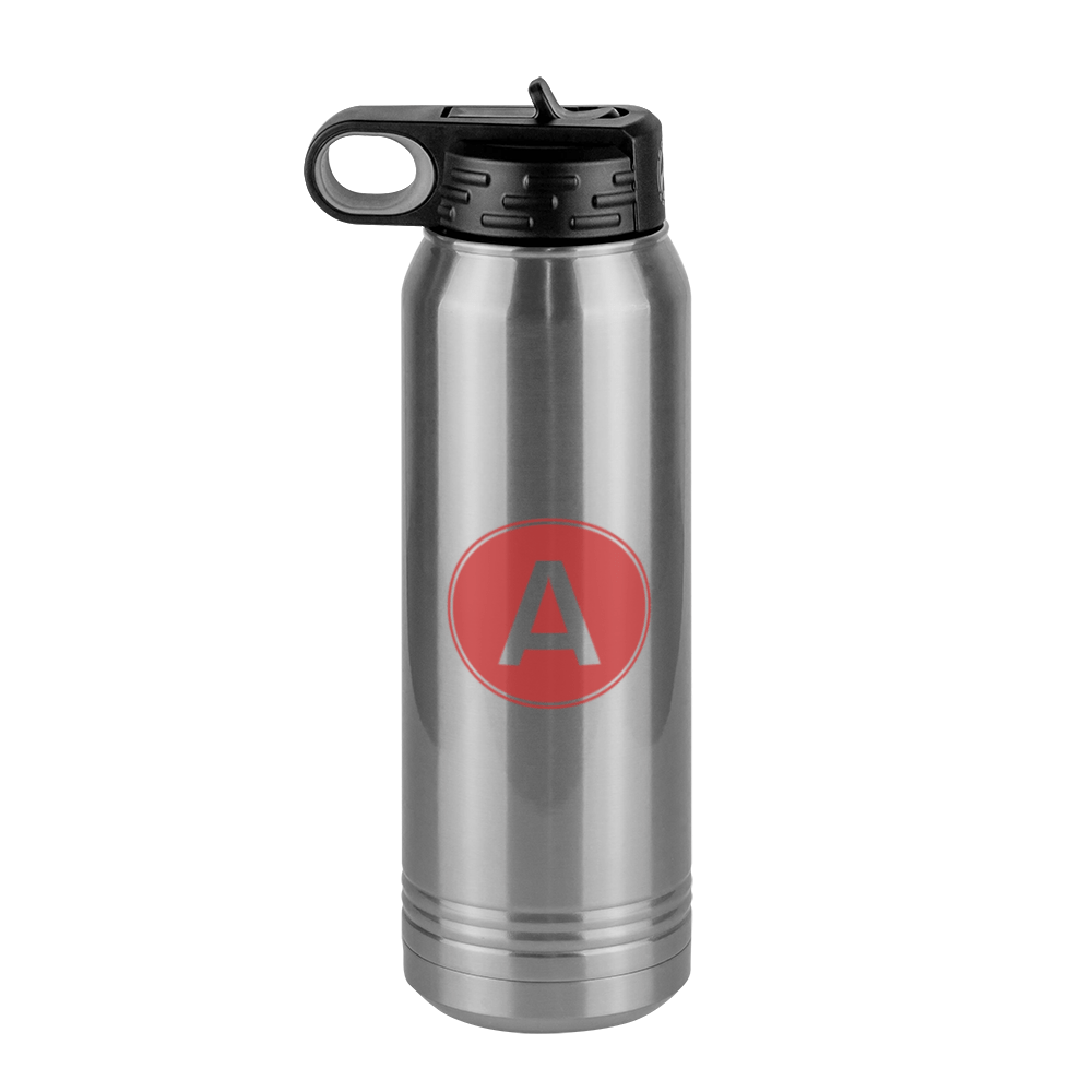 Personalized Initial Water Bottle (30 oz) - Left View