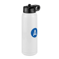 Thumbnail for Personalized Initial Water Bottle (30 oz) - New York Subway A Train - Front Right View