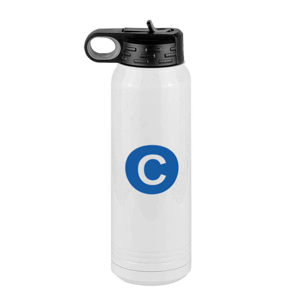 Personalized Initial Water Bottle (30 oz) - New York Subway C Train - Left View