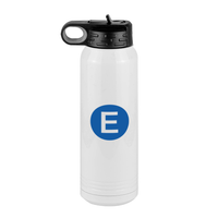 Thumbnail for Personalized Initial Water Bottle (30 oz) - New York Subway E Train - Left View