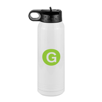 Thumbnail for Personalized Initial Water Bottle (30 oz) - New York Subway G Train - Left View