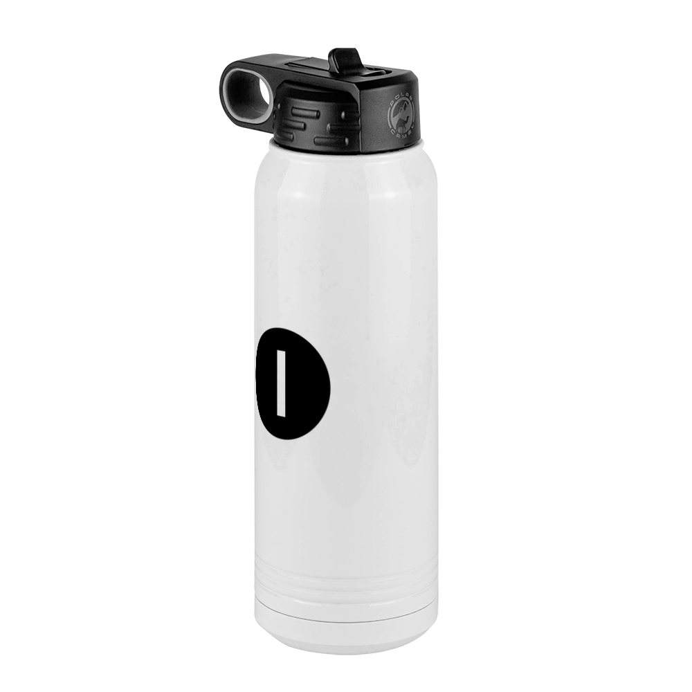 Personalized Initial Water Bottle (30 oz) - New York Subway I Train - Front Left View