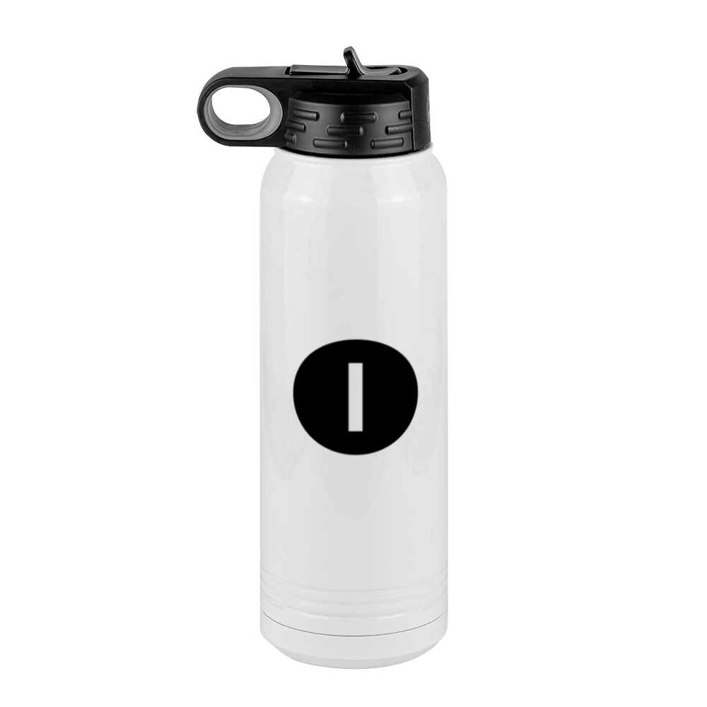 Personalized Initial Water Bottle (30 oz) - New York Subway I Train - Left View