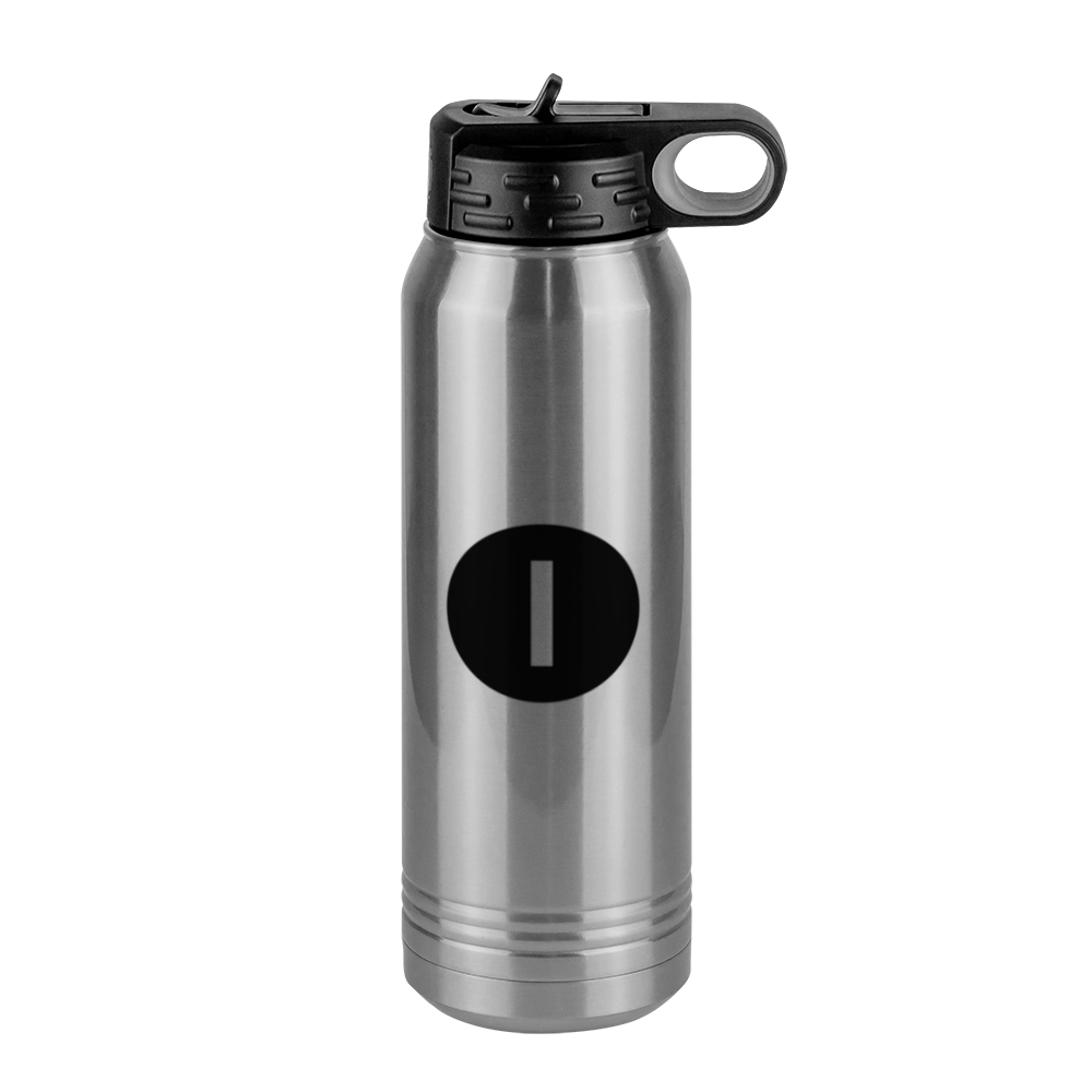 Personalized Initial Water Bottle (30 oz) - New York Subway I Train - Right View