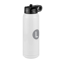 Thumbnail for Personalized Initial Water Bottle (30 oz) - New York Subway L Train - Front Right View