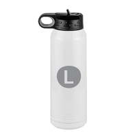Thumbnail for Personalized Initial Water Bottle (30 oz) - New York Subway L Train - Left View