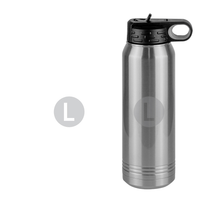 Thumbnail for Personalized Initial Water Bottle (30 oz) - New York Subway L Train - Design View