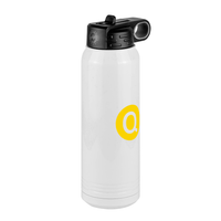 Thumbnail for Personalized Initial Water Bottle (30 oz) - New York Subway Q Train - Front Right View