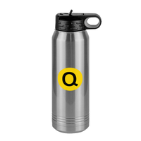 Thumbnail for Personalized Initial Water Bottle (30 oz) - New York Subway Q Train - Right View