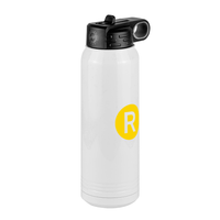 Thumbnail for Personalized Initial Water Bottle (30 oz) - New York Subway R Train - Front Right View