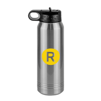 Thumbnail for Personalized Initial Water Bottle (30 oz) - New York Subway R Train - Left View