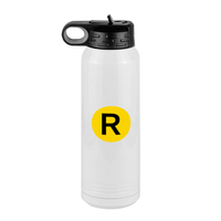 Thumbnail for Personalized Initial Water Bottle (30 oz) - New York Subway R Train - Left View