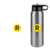 Thumbnail for Personalized Initial Water Bottle (30 oz) - New York Subway R Train - Design View