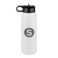Thumbnail for Personalized Initial Water Bottle (30 oz) - New York Subway S Train - Left View