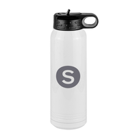 Thumbnail for Personalized Initial Water Bottle (30 oz) - New York Subway S Train - Right View